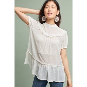 Anthropology-Ro&De shear textured size S Blouse.